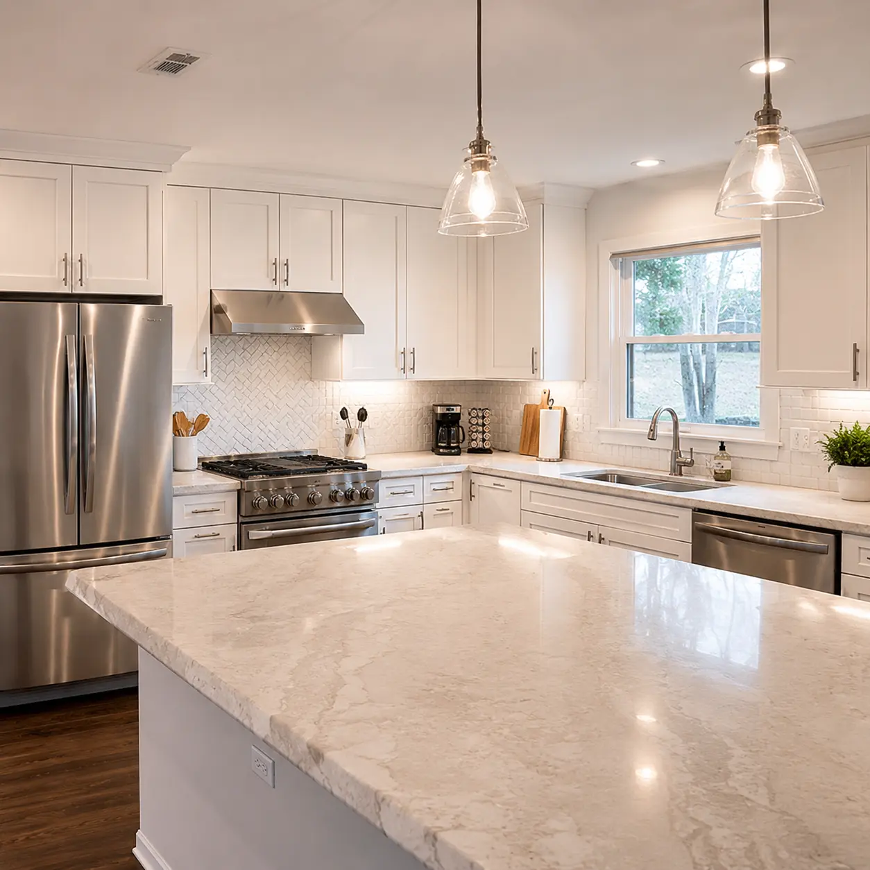 Fully restored Phoenix kitchen after fire damage reconstruction