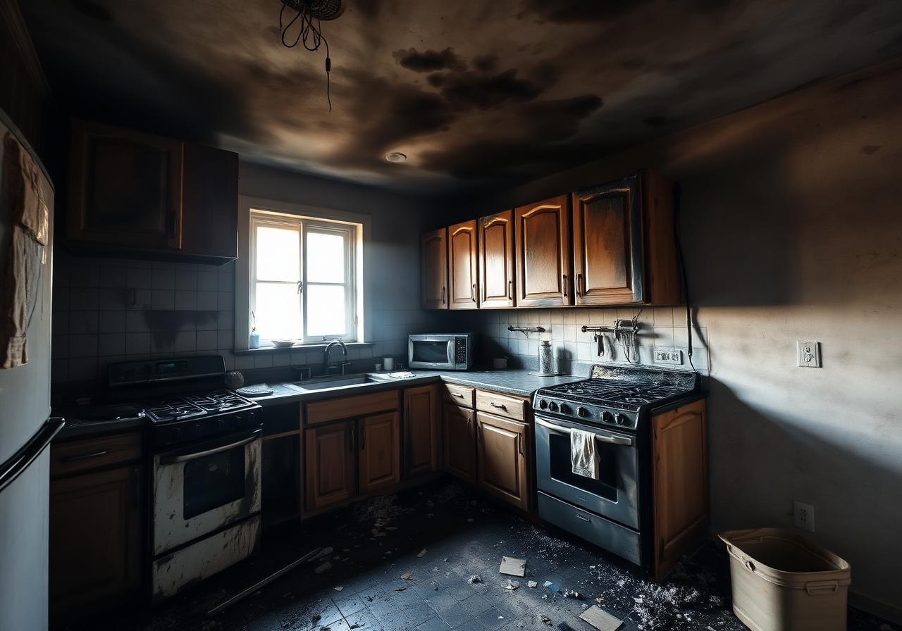 Fire Damage Restoration — before restoration